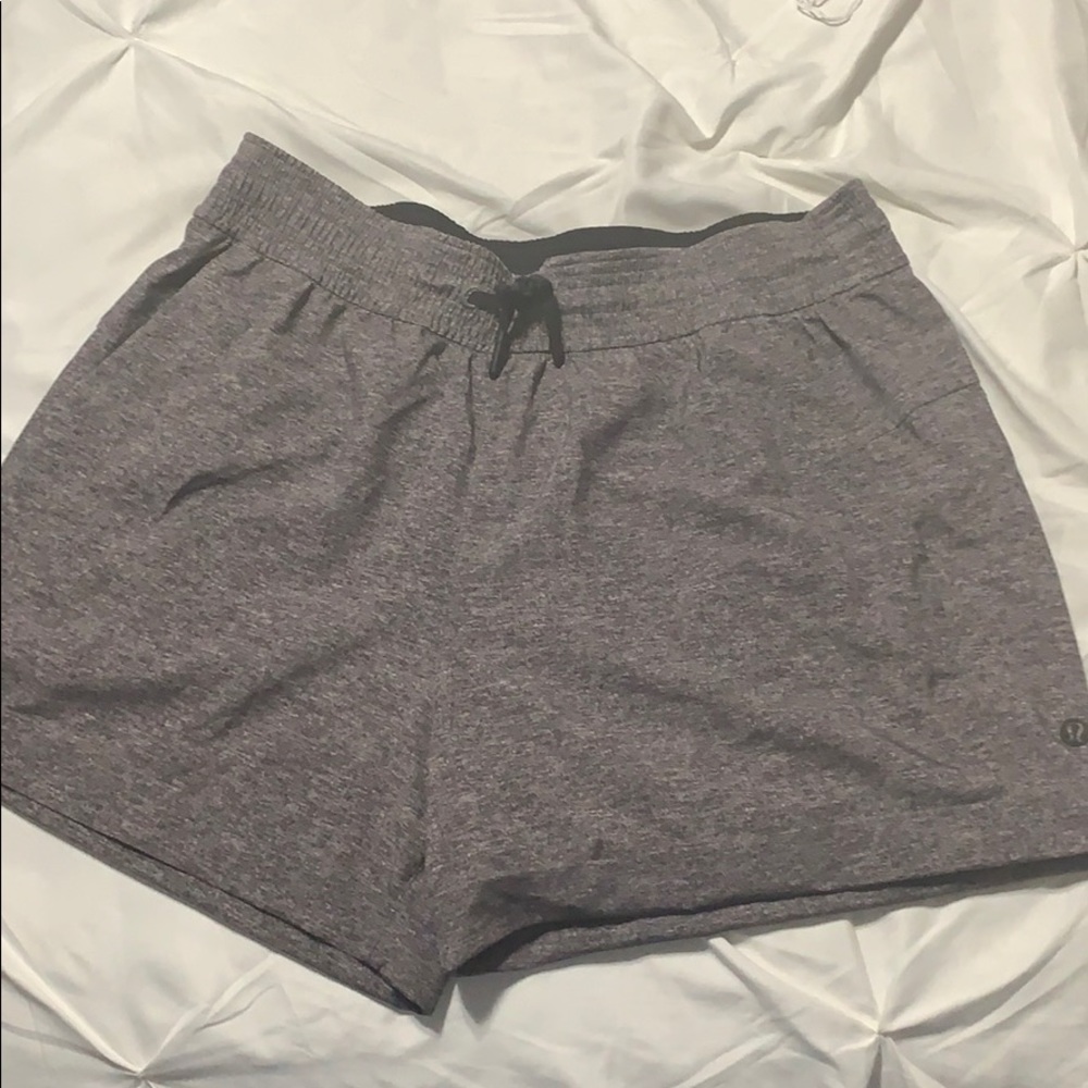 Grey lulu lemon tall shorts